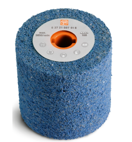 FEIN - Tambur elastic slefuit/satinat Ø100 x 100 x  alezaj 19 mm; albastru - P180