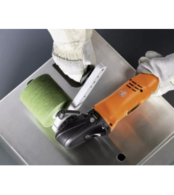 FEIN - Tambur elastic slefuit/satinat Ø100 x 100 x  alezaj 19 mm; albastru - P180