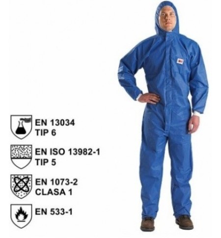 Combinezon cu gluga 3M 4530L protectie clasa 5 si 6 