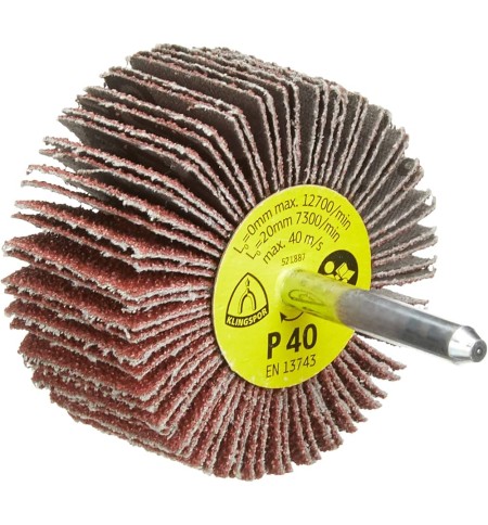 KM 613 - perie abraziva pentru finisari 40 x 20 x ax de 6mm, granulatie P60