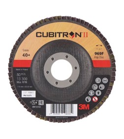 3M™ Cubitron™ ll 969F - Disc lamelar conic 125 x 22.23mm - P80+