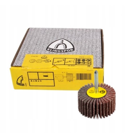 KM 613 - perie abraziva pentru finisari 80 x 30 x ax de 6mm, granulatia P80