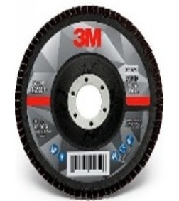 3M 769F Silver - Disc lamelar curbat 125 x 22,23mm granula ceramica P120