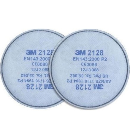 3M 2128 Discuri filtrante cu carbon activ pentru protectia tip FFP2 împotriva particulelor solide și lichide