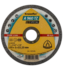 Klingspor A 960 TZ Special - Disc debitare drept de 125 x 1 x 22,23mm