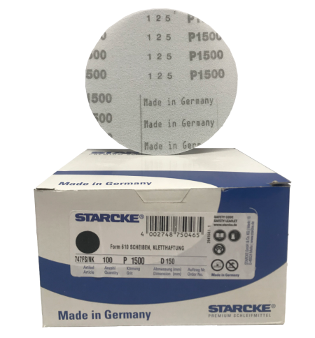 STARCKE 747FS/NK - Disc abraziv pe suport de film Hookit/Velcro150mm fara gauri - P600