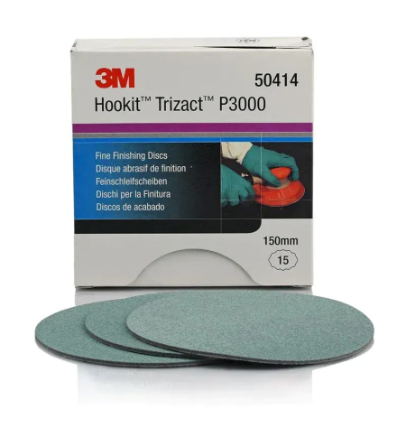 3M™ Trizact™ Hookit™ - Disc polishare 150mm;  suport buretos - P3000