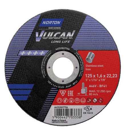 VULCAN - Disc debitare inox 125x1x22.2mm
