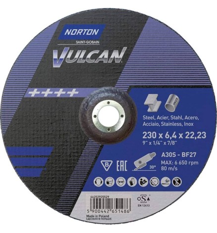 VULCAN - Disc polizare uz general 230 x 6,4 x 22.23 mm